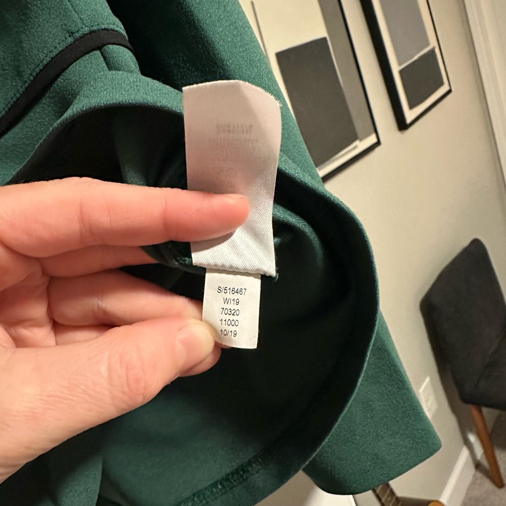 Ann Taylor Forest Green Blouse with Black Trim - Picture 4 of 7